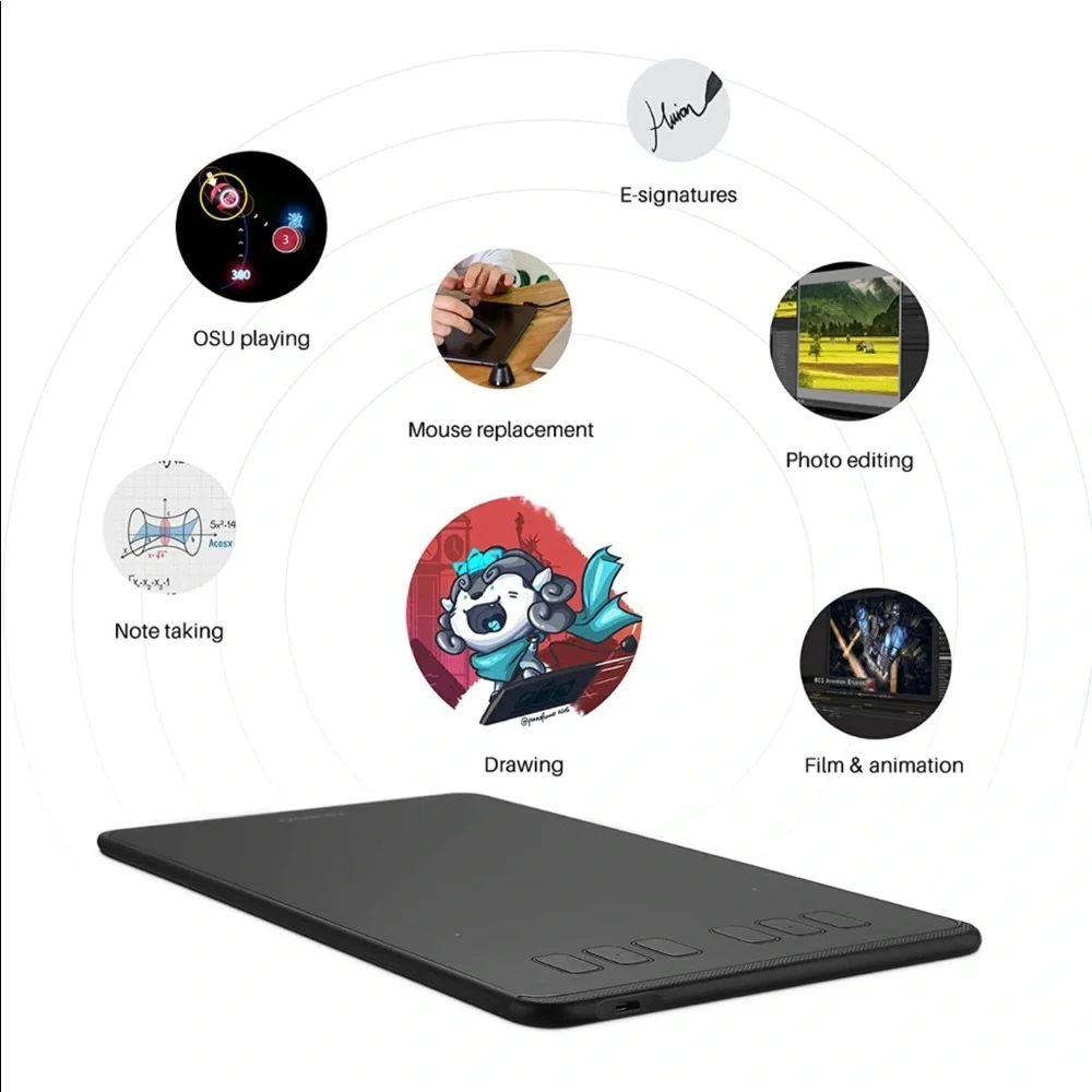 Huion Inspiroy H640p graphic drawing tablet with battery free stylus